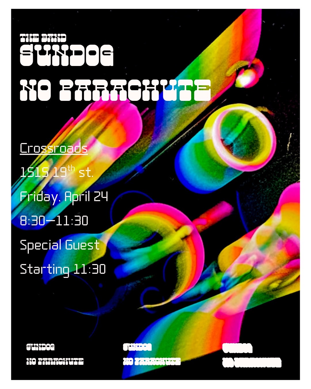 The Band Sundog + No Parachute at Crossroads